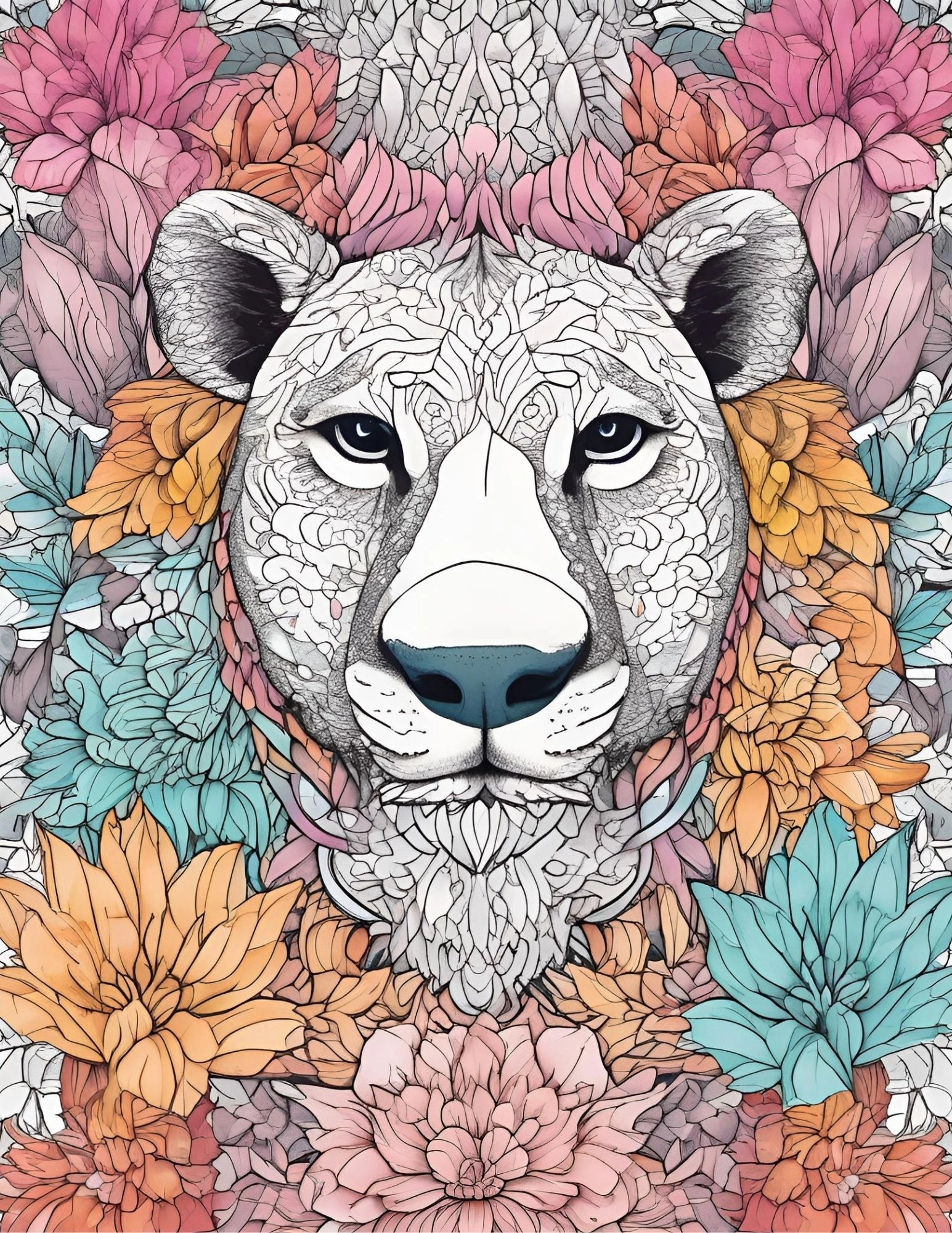 Animal Mandala Coloring Book