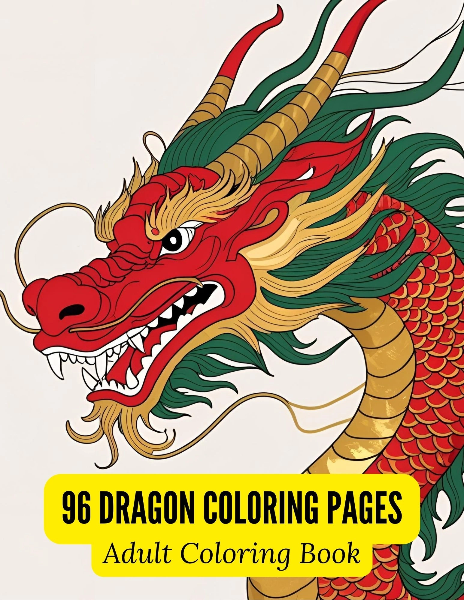 Mystical Chinese Dragons Coloring Book
