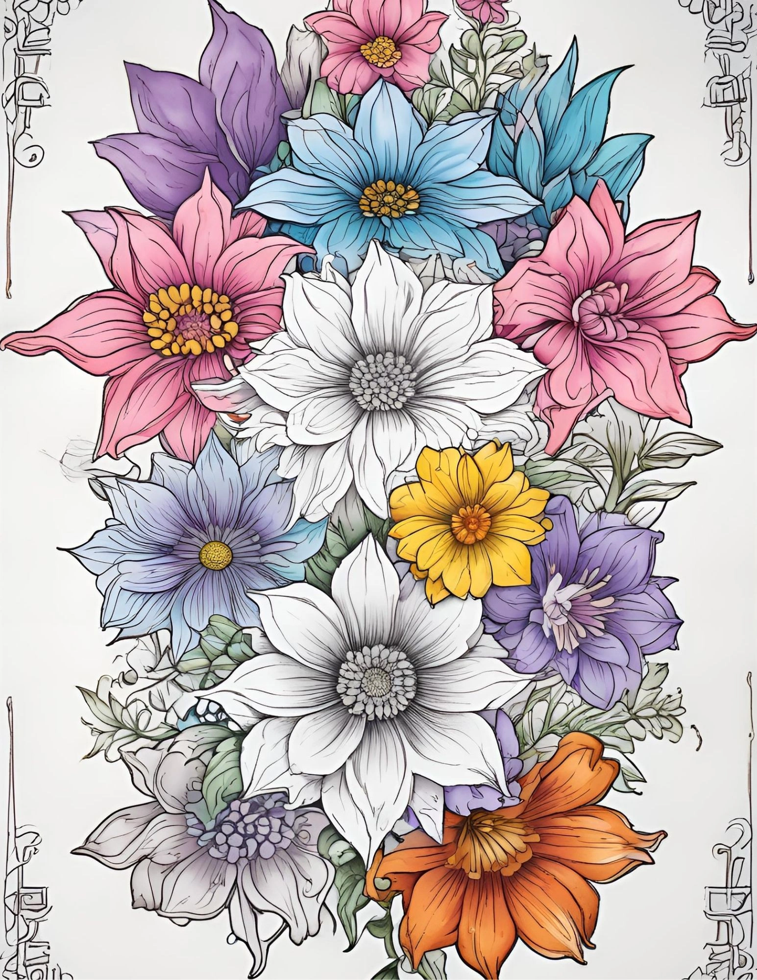 Herbal Plants Coloring Book